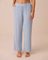 La Vie en Rose Brunnera Blue Women Ribbed Modal Pants SKU: 60200192_40293 Image 01