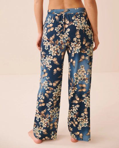 La Vie en Rose Butterfly Garden Women Straight-Leg Pajama Pants SKU: 60200195_P40613 Image 02