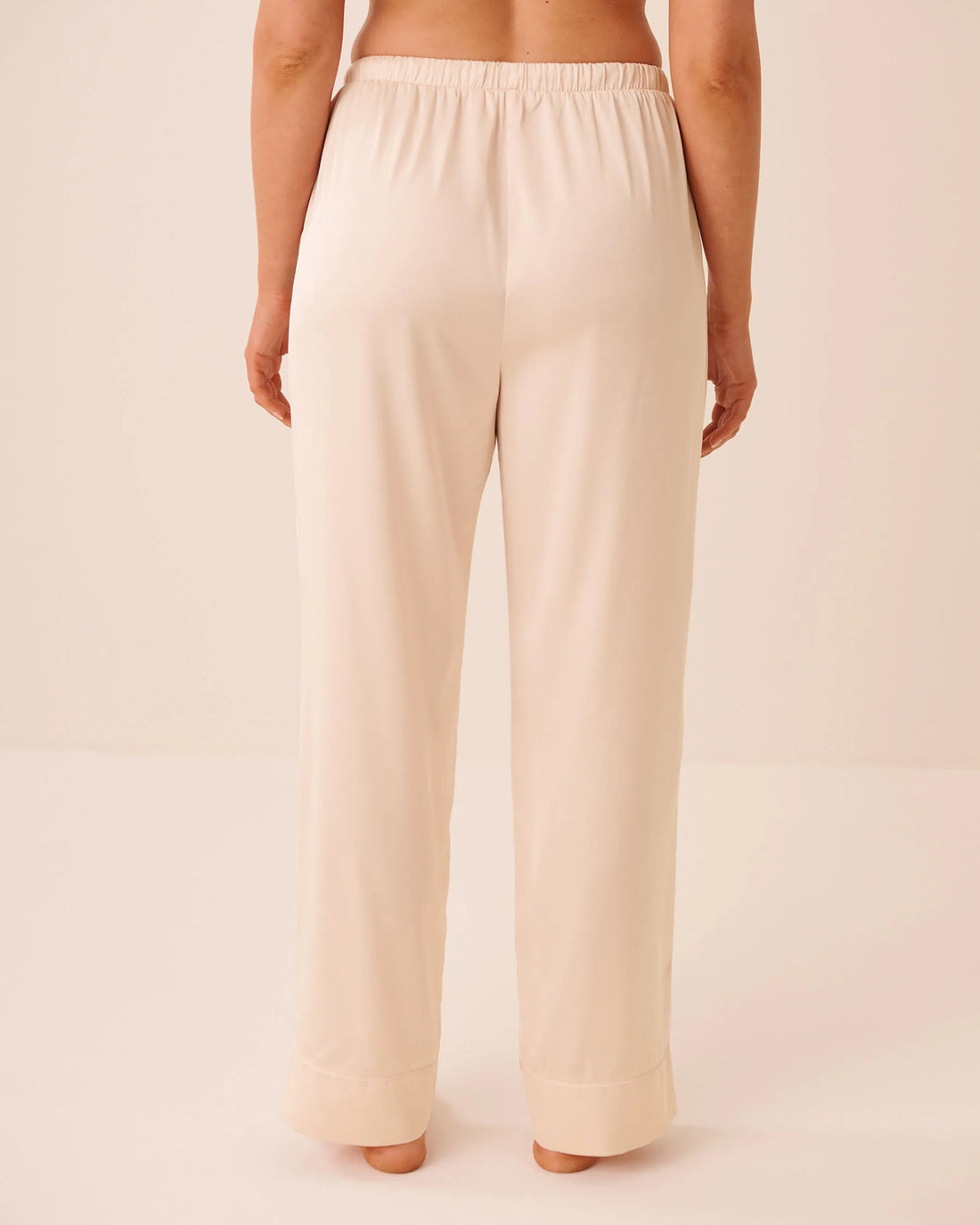La Vie en Rose Silver Peony Women Luxury Edition Satin Pants SKU: 60200197_60027 Image 02