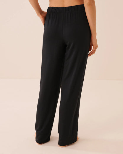 La Vie en Rose Black Beauty Women Modal Pants SKU: 60200200_00001 Image 02