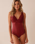 La Vie en Rose_Sun-Dried Tomato_Microfiber and Floral Lace Cheeky Teddy_60300106_60205_01