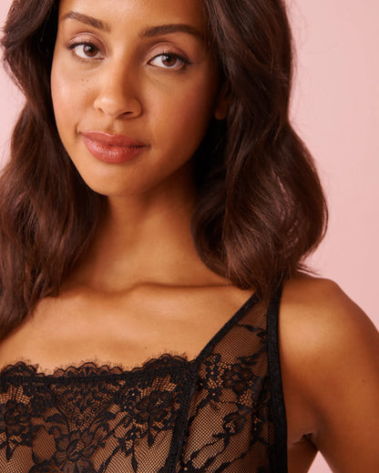 La Vie en Rose Black Beauty Women Square Neck Lace Cheeky Teddy SKU: 60300119_00001 Image 05