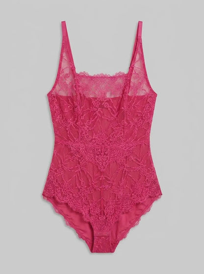 La Vie en Rose Fuchsia Rose Women Square Neck Lace Cheeky Teddy SKU: 60300119_60228 Image 00