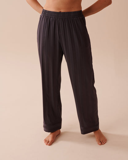 LUXURY EDITION Jacquard Stripe Satin Pajama Set_60400041_P00358_05