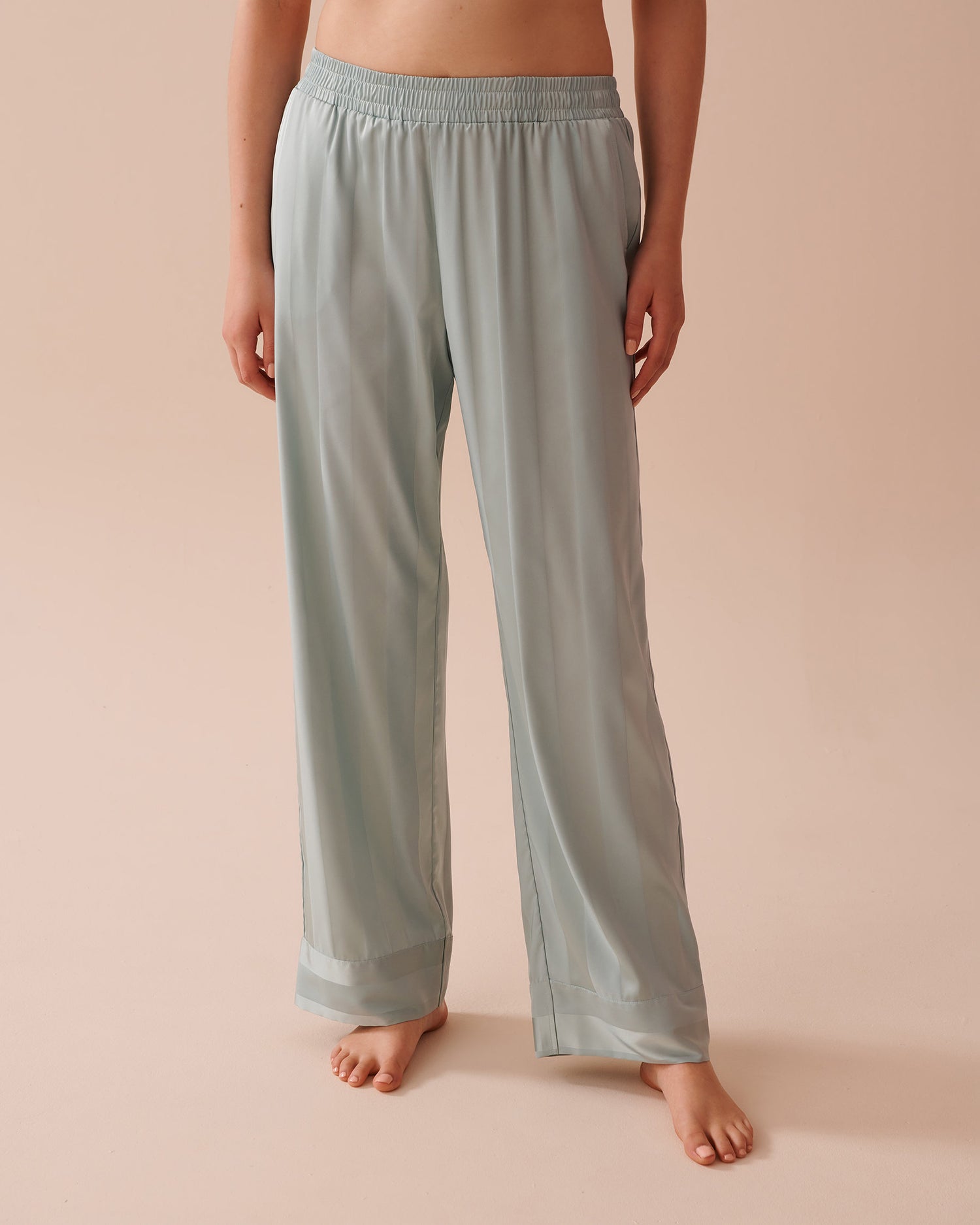 Jacquard Stripe Satin Pajama Set_60400047_P40387_05