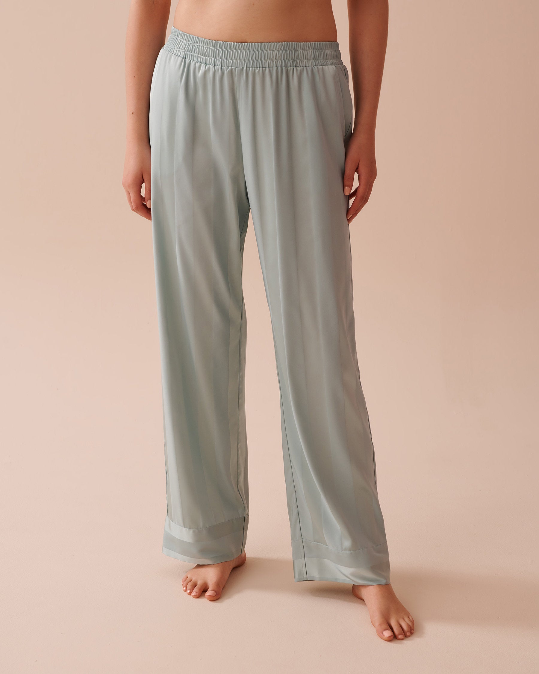 Jacquard Stripe Satin Pajama Set_60400047_P40387_05