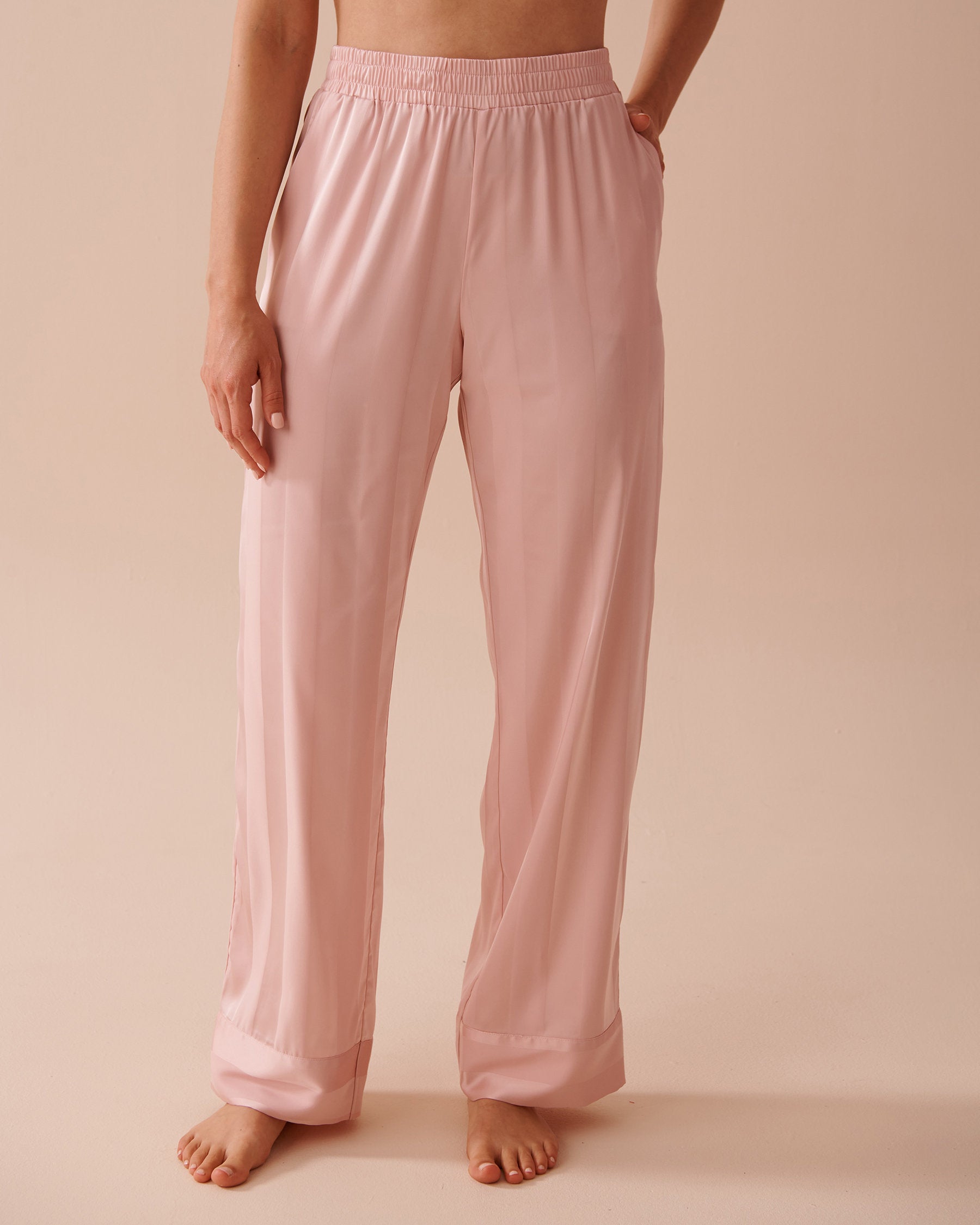 Jacquard Stripe Satin Pajama Set_60400047_P60291_04