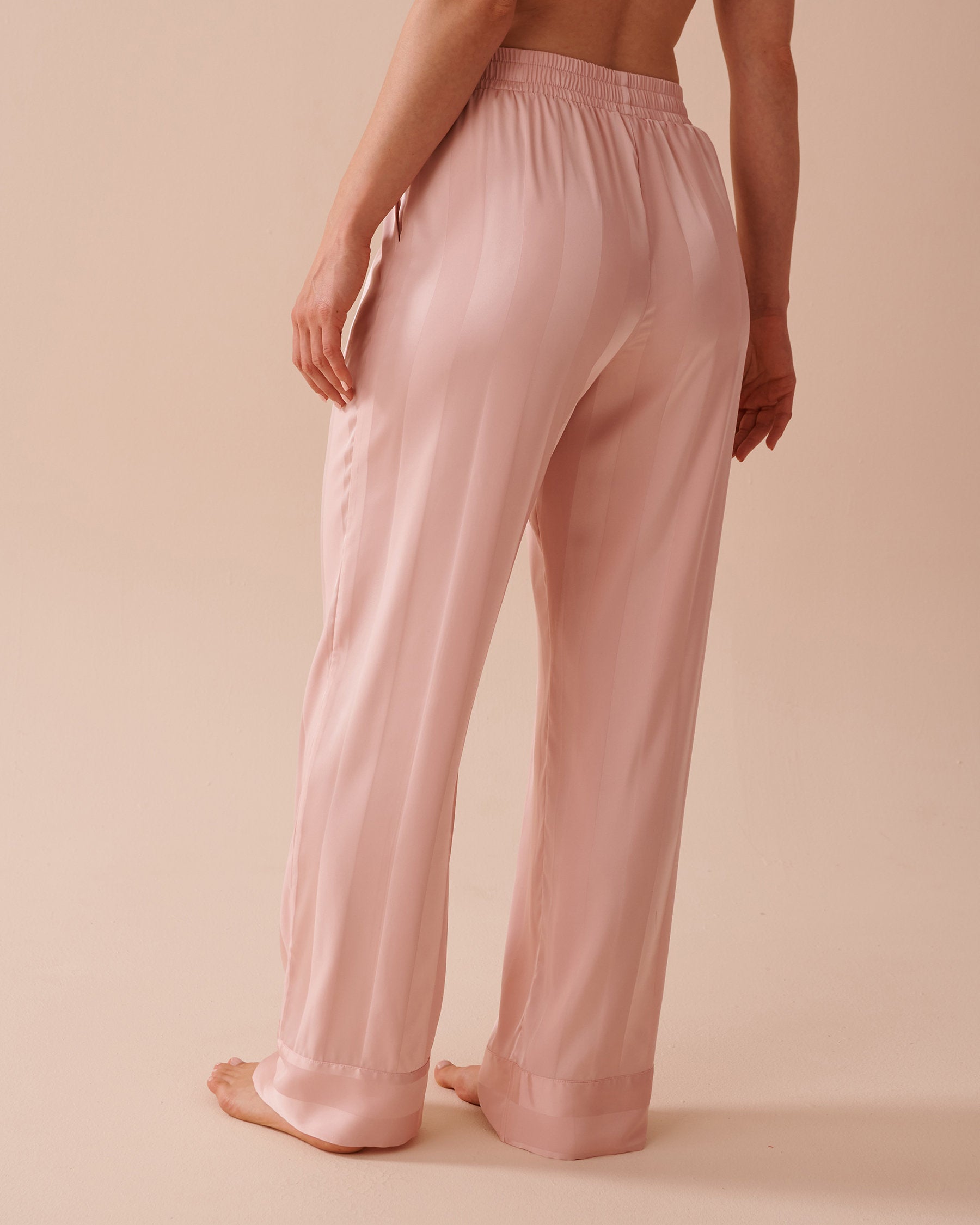 Jacquard Stripe Satin Pajama Set_60400047_P60291_05