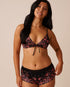 La Vie en Rose_Pink & Black Flowers_Embroidered Mesh 2-Piece Set_60400057_P00434_01