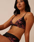 La Vie en Rose_Pink & Black Flowers_Embroidered Mesh 2-Piece Set_60400057_P00434_03