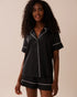 La Vie en Rose_Black Beauty_LUXURY EDITION Short Sleeve Satin Pajama Set_60400058_00001_01