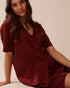 La Vie en Rose_Sun-Dried Tomato_LUXURY EDITION Short Sleeve Satin Pajama Set_60400058_60205_03