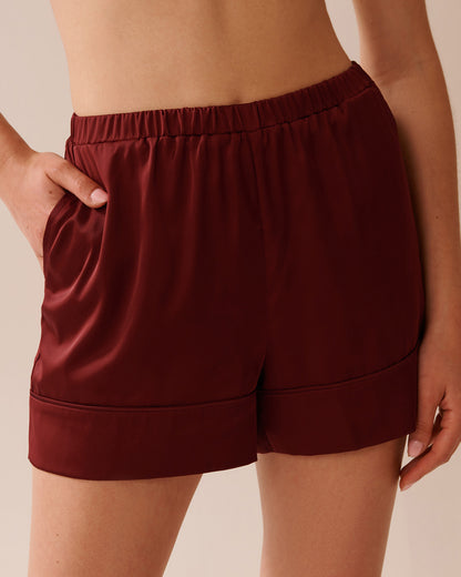 La Vie en Rose_Sun-Dried Tomato_LUXURY EDITION Short Sleeve Satin Pajama Set_60400058_60205_04