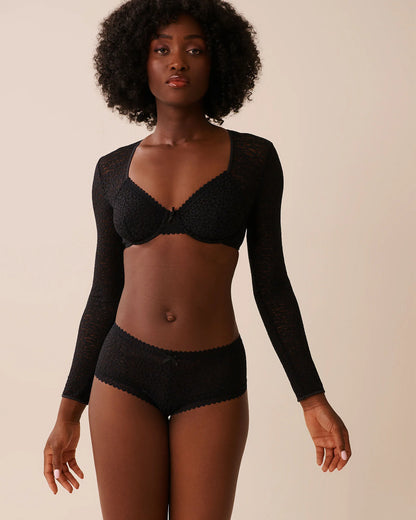 La Vie en Rose_Black Beauty_Long-Sleeve Leopard Lace 2-Piece Set_60400059_00001_01