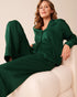 La Vie en Rose_Botanical Green Mini Stripes_Luxury Edition Jacquard Stripe Satin Pajama Set_60400064_P30129_01