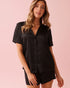 La Vie en Rose_Black Heart Jacquard_LUXURY EDITION Short Sleeve Heart Jacquard Satin Pajama Set_60400068_P00488_01