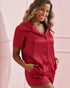 La Vie en Rose_Persian Heart Jacquard_LUXURY EDITION Short Sleeve Heart Jacquard Satin Pajama Set_60400068_P60439_01