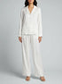 La Vie en Rose_Snow White Stripes_LUXURY EDITION Striped Long Sleeve Satin Pajama Set_60400069_P10572_00