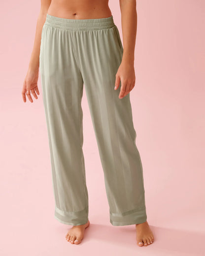 La Vie en Rose_Mineral Gray Stripes_LUXURY EDITION Striped Long Sleeve Satin Pajama Set_60400069_P30146_04