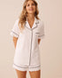La Vie en Rose Snow White Women LUXURY EDITION Short Sleeve Textured Satin PJ Set SKU: 60400071_10011 Image 01