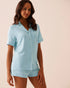 La Vie en Rose Stratosphere Women LUXURY EDITION Short Sleeve Textured Satin PJ Set SKU: 60400071_40274 Image 01