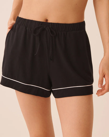 La Vie en Rose Black Beauty Women Short Sleeve Modal Pajama Set SKU: 60400075_00001 Image 04