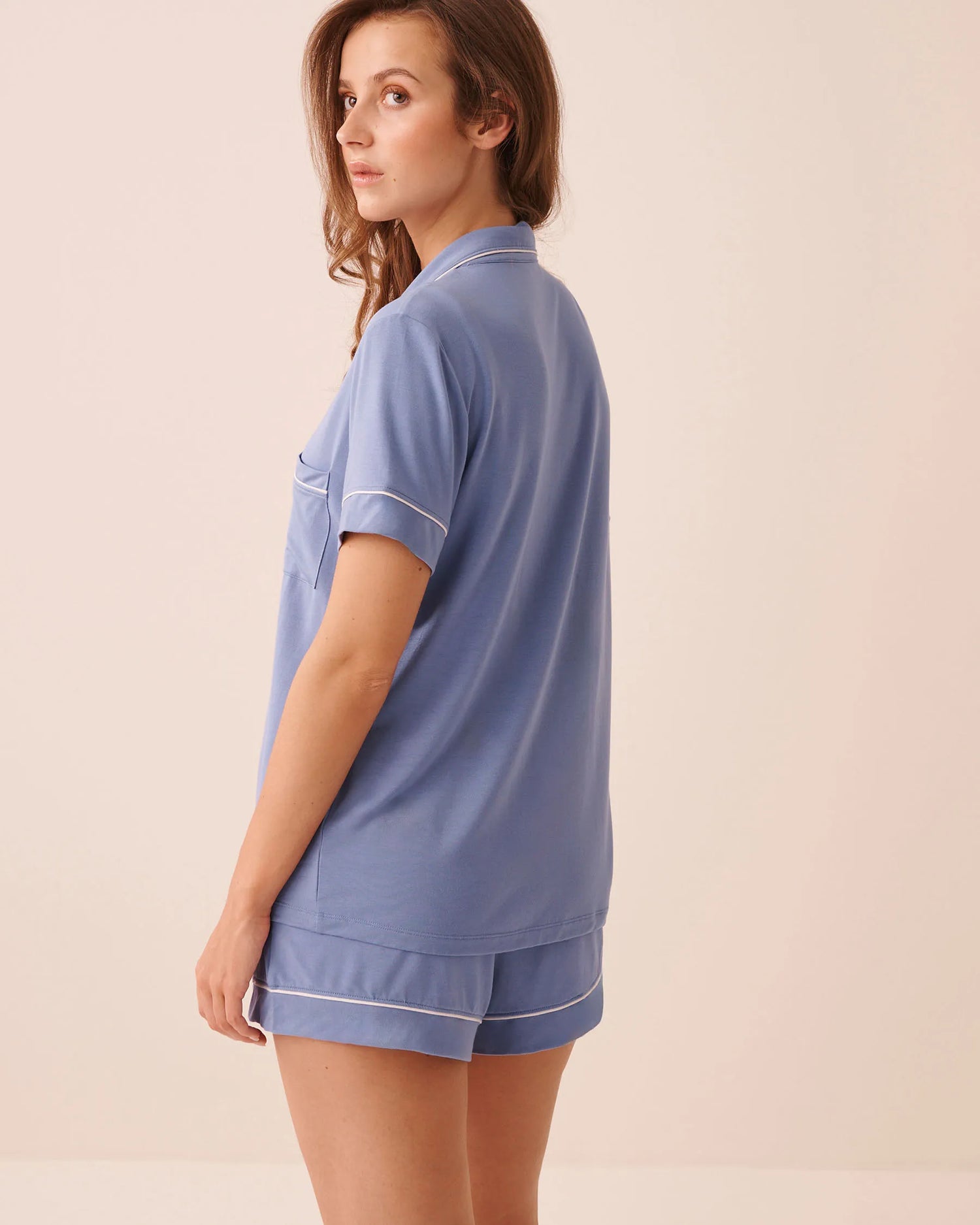 La Vie en Rose English Manor Women Short Sleeve Modal Pajama Set SKU: 60400075_40292 Image 02