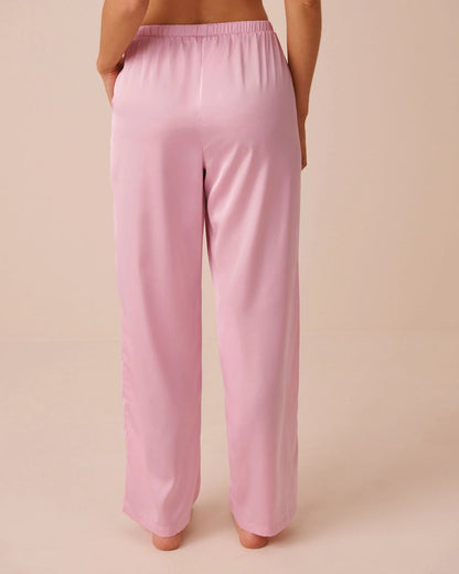 La Vie en Rose Nosegay Women LUXURY EDITION Short Sleeve Satin Pajama Set SKU: 60400076_60245 Image 05