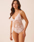 La Vie en Rose Snow White Women Floral Lace Open Babydoll Set SKU: 60400078_10011 Image 06