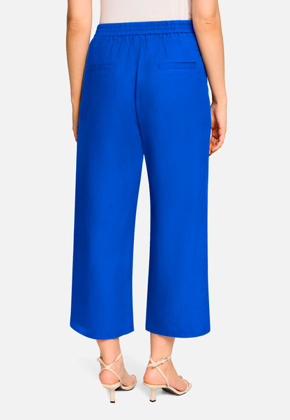 Betty Barclay Adria Blue Women Plain Linen Trousers SKU: 6047-1340_8327 Image 04