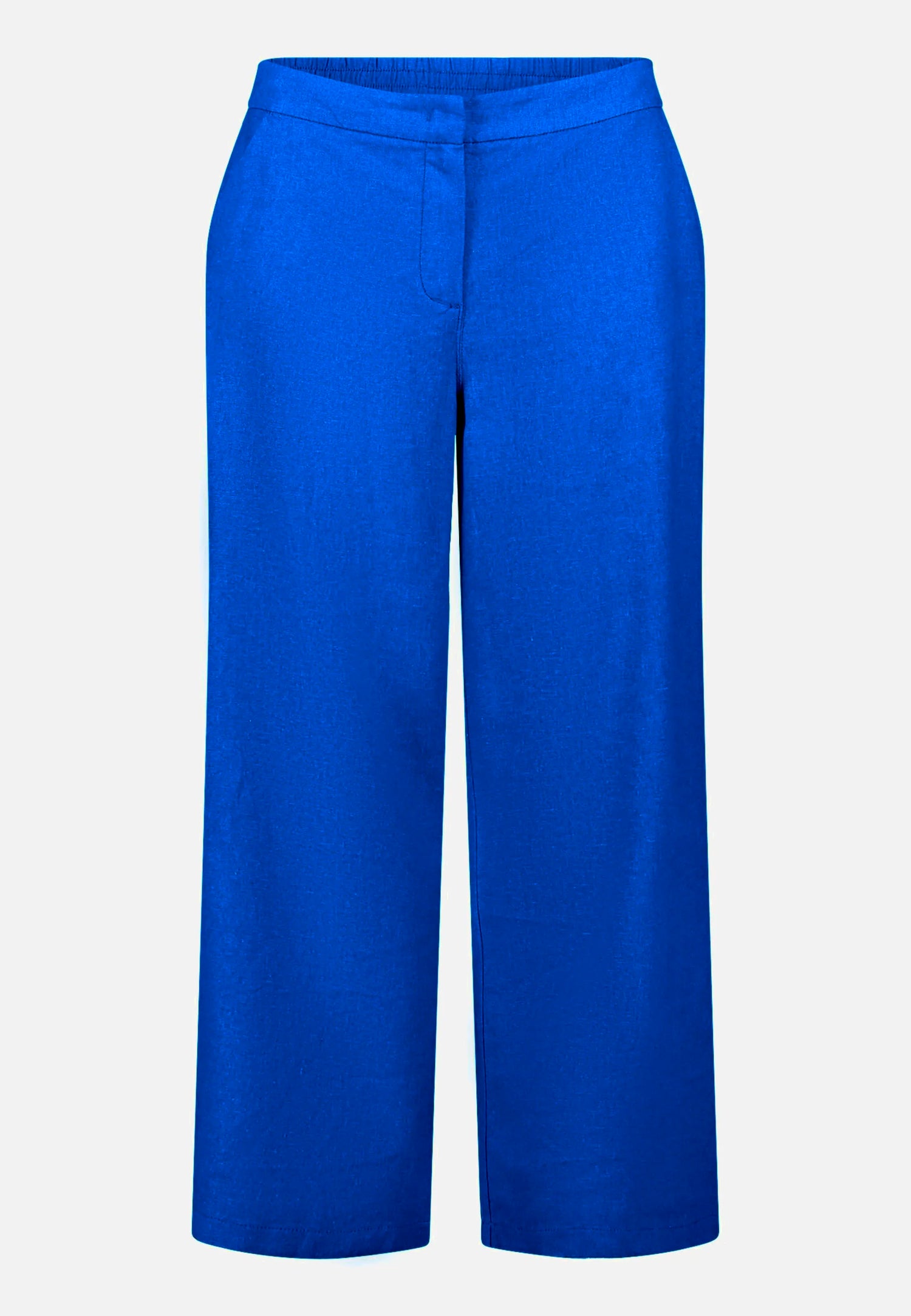 Betty Barclay Adria Blue Women Plain Linen Trousers SKU: 6047-1340_8327 Image 05