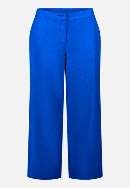 Betty Barclay Adria Blue Women Plain Linen Trousers SKU: 6047-1340_8327 Image 05