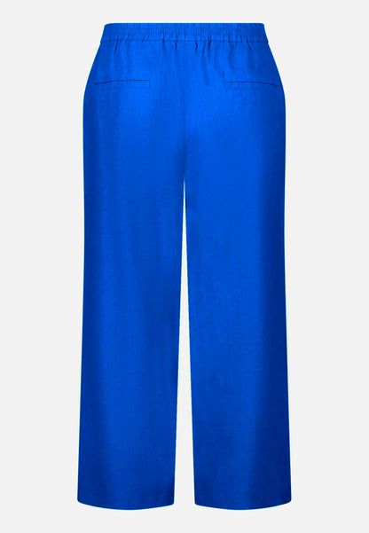 Betty Barclay Adria Blue Women Plain Linen Trousers SKU: 6047-1340_8327 Image 06