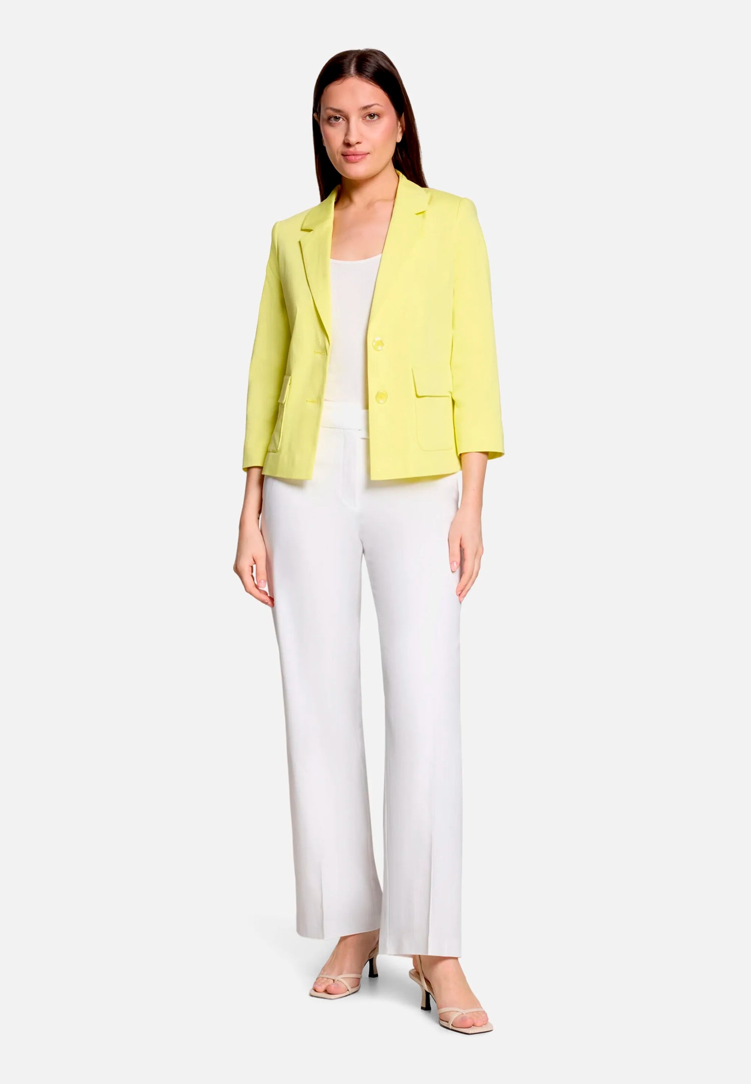 Betty Barclay Offwhite Women Business Trousers with a Crease SKU: 6050-1246_1014 Image 03