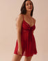 Open Front Lace and Mesh Babydoll with Satin Bow_60500165_60169_01