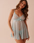 Open Front Sparkling Microfiber Babydoll_60500166_40186_01