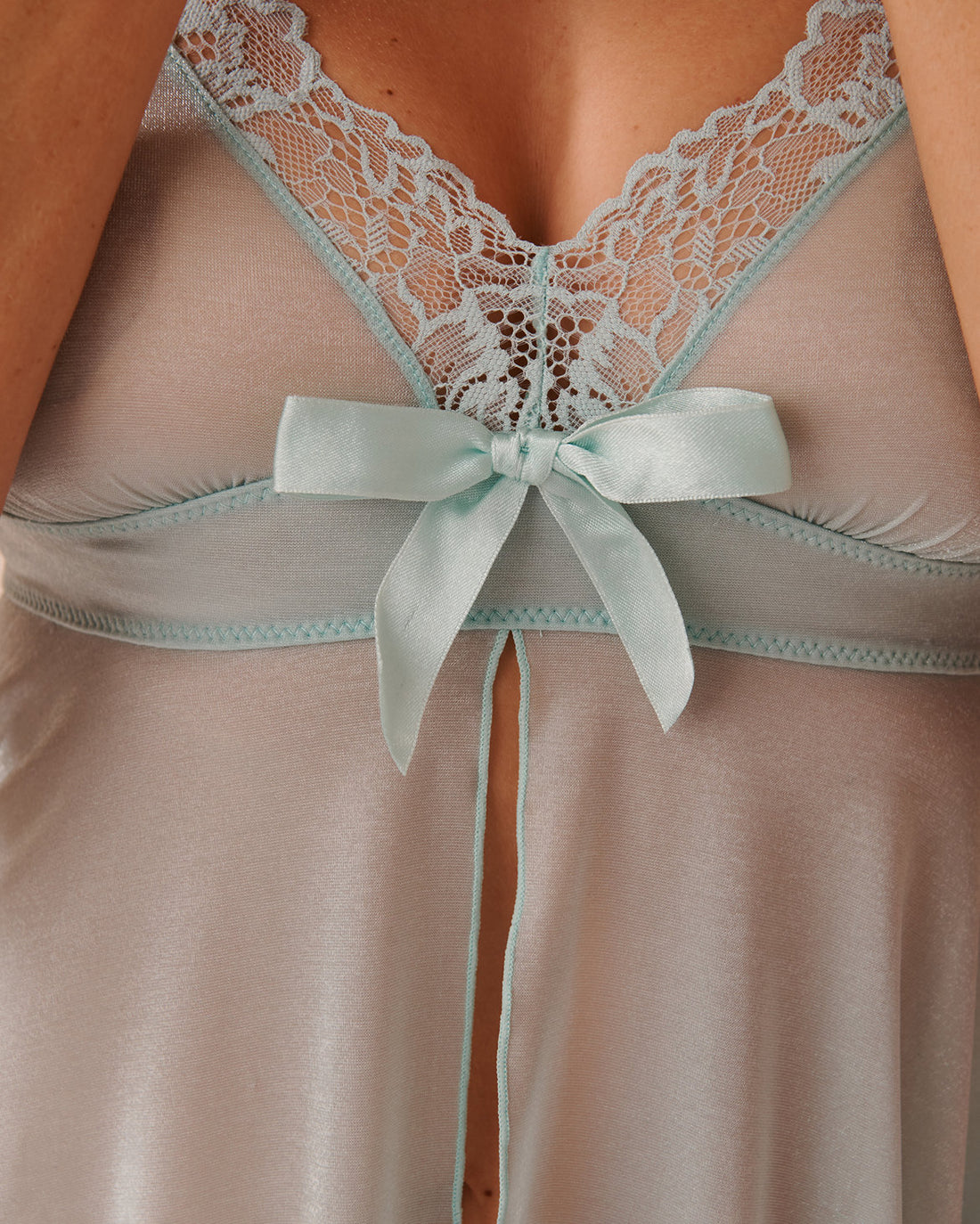 Open Front Sparkling Microfiber Babydoll_60500166_40186_03