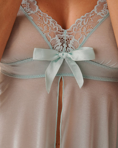 Open Front Sparkling Microfiber Babydoll_60500166_40186_03