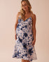 La Vie en Rose_Luxury Edition Blue Floral Print Frill Detail Satin Nightie_60500176_P10478_04