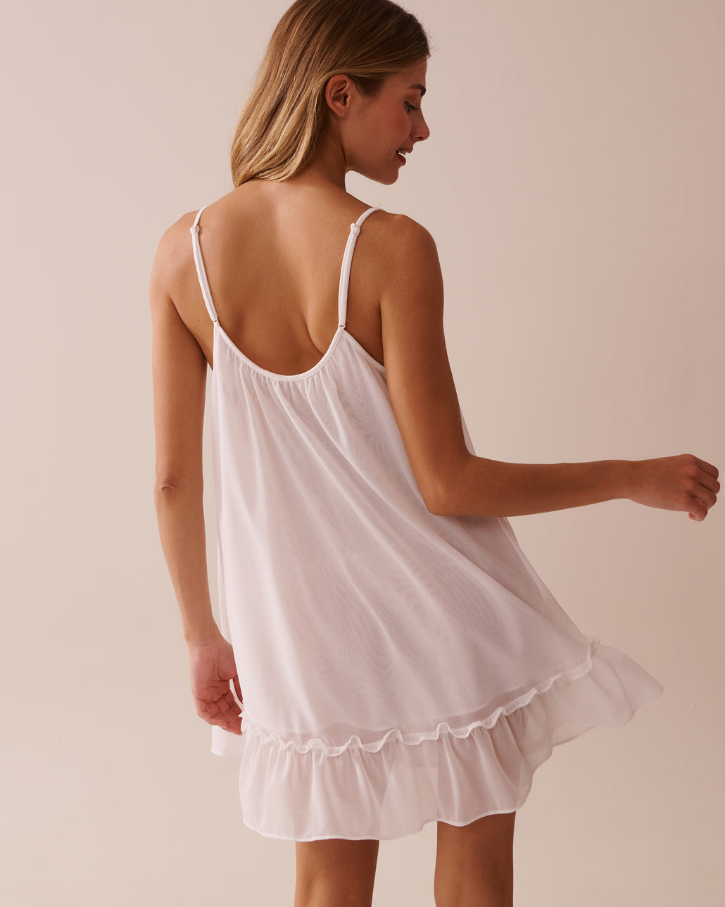 La Vie en Rose_Snow White_Short Mesh Nightie_60500191_10011_05