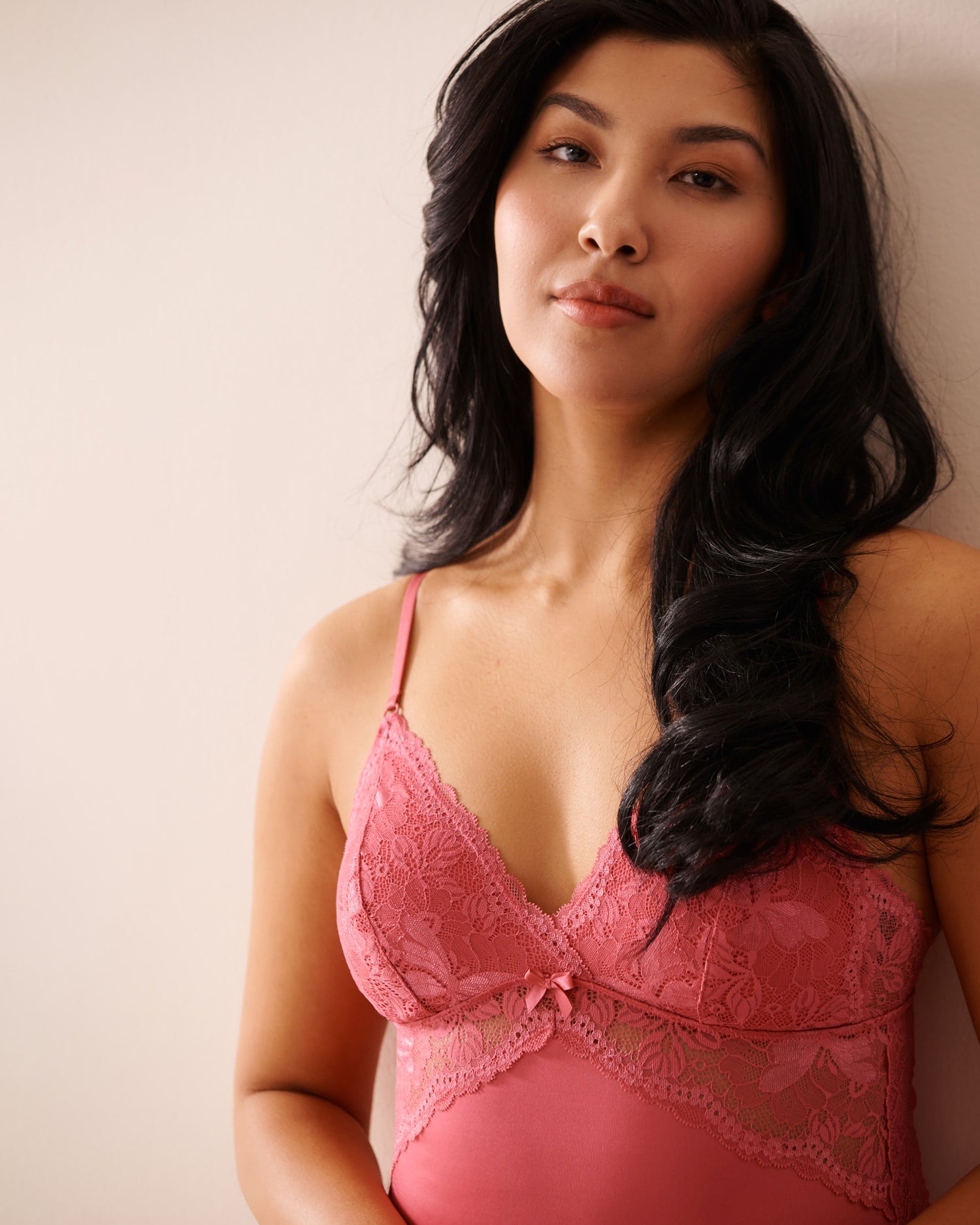 La Vie en Rose_Rapture Rose_Microfiber and Lace Nightie_60500192_60008_05