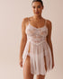 La Vie en Rose_Snow White_Floral Lace and Mesh Slit Nightie_60500193_10011_01