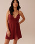 La Vie en Rose_Sun-Dried Tomato_Recycled Fibers Lace Trim Nightie_60500201_60205_01