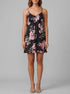 La Vie en Rose_Black & Pink Flowers_Peony Print Recycled Fibers Mesh Trim Nightie_60500220_P00489_00