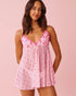 La Vie en Rose Tickled Pink Women Heart Embroidered Mesh Babydoll SKU: 60500222_60229 Image 01
