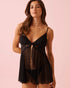 La Vie en Rose_Black Beauty_Open Front Floral Lace and Mesh Babydoll_60500223_00001_01