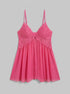 La Vie en Rose_Fuchsia Rose_Open Front Floral Lace and Mesh Babydoll_60500223_60228_00