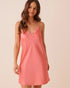 La Vie en Rose Flamingo Plume Women LUXURY EDITION Lace Trim Satin Nightie SKU: 60500232_60239 Image 01
