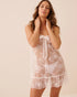 La Vie en Rose Snow White Women Sheer Floral Mesh Nightie SKU: 60500236_10011 Image 01