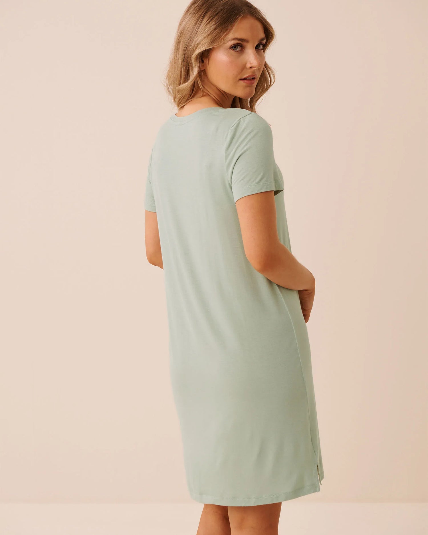 La Vie en Rose Frosty Green Women Chicken Print Soft Jersey Short Sleeve Sleepshirt SKU: 60500238_30055 Image 02